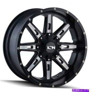 �z�C�[���@4�{�Z�b�g 20x9�C�I��184 6x135/6x5.5 18�u���b�N�~�����O�z�C�[�������Z�b�g�i4�j106 20x9 Ion 184 6x135/6x5.5 18 Black Milled Wheels Rims Set(4) 106�y���s�A���i�z
