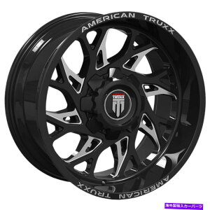 �z�C�[���@4�{�Z�b�g 20x10 American Truxx at1913 Destiny 5x5/5x5.5 -24�u���b�N�~�����O�z�C�[�������Z�b�g�i4 20x10 American Truxx AT1913 Destiny 5x5/5x5.5 -24 Black Milled Wheels Rims Set(4�y���s�A���i�z