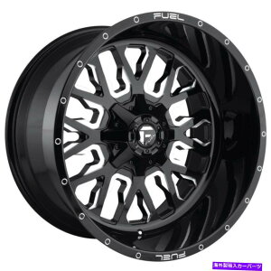 �z�C�[���@4�{�Z�b�g 20x9�R��D611�X�g���[�N5x5.5/5x139.7/5x150 1�O���X�u���b�N�~�����O�z�C�[�������Z�b�g�i4 20x9 Fuel D611 Stroke 5x5.5/5x139.7/5x150 1 Gloss Black Milled Wheels Rims Set(4�y���s�A���i�z