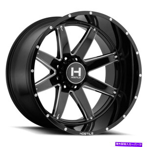 �z�C�[���@4�{�Z�b�g 20x9�G�ΓIH109�A���t�@8x6.5/8x165.1 12�u���b�N�~�����O�z�C�[�������Z�b�g�i4�j125.2 20x9 Hostile H109 Alpha 8x6.5/8x165.1 12 Black Milled Wheels Rims Set(4) 125.2�y���s�A���i�z