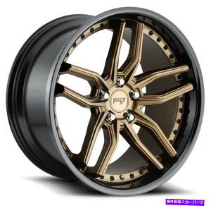 �z�C�[���@4�{�Z�b�g 20x9 Niche M195 Methos 5x114.3 35�u�����Y�u���b�N�z�C�[�������Z�b�g�i4�j72.56 20x9 Niche M195 Methos 5x114.3 35 Bronze Black Wheels Rims Set(4) 72.56