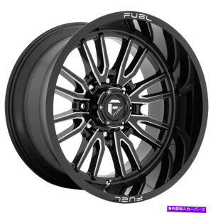 �z�C�[���@4�{�Z�b�g 20x10 Fuel D761 Clash 8x6.5/8x165.1 -18�u���b�N�~�����O�z�C�[�������Z�b�g�i4�j125.1 20x10 Fuel D761 Clash 8x6.5/8x165.1 -18 Black Milled Wheels Rims Set(4) 125.1�y���s�A���i�z