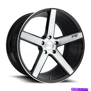 zC[@4{Zbg 20x8.5jb`M124~m5x114.3 35ubN@BHzC[Zbgi4j72.56 20x8.5 Niche M124 Milan 5x114.3 35 Black Machined Wheels Rims Set(4) 72.56