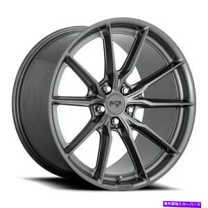 �z�C�[���@4�{�Z�b�g 22x9�j�b�`M239���[�j�A5x120 38�K�����^���z�C�[�������Z�b�g�i4�j74.1 22x9 Niche M239 Rainier 5x120 38 Gun Metal Wheels Rims Set(4) 74.1