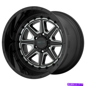 �z�C�[���@4�{�Z�b�g 22x12 Moto Metal Mo801 Phantom 5x5/5x127 -44�u���b�N�O���[�̐F�����̃z�C�[�������Z�b�g�i4�j 22x12 Moto Metal MO801 Phantom 5x5/5x127 -44 Black Gray Tint Wheels Rims Set(4)�y���s�A���i�z