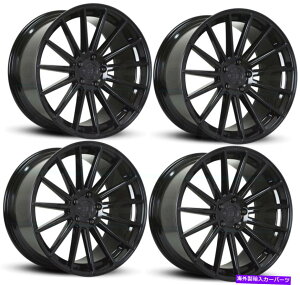 �z�C�[���@4�{�Z�b�g 22x9/22x10.5���H��RF15 5x130 45/45�O���X�u���b�N�z�C�[�������Z�b�g�i4�j71.5 22x9/22x10.5 Road Force RF15 5x130 45/45 Gloss Black Wheels Rims Set(4) 71.5�y���s�A���i�z