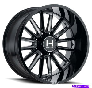 zC[@4{Zbg 20x12GΓIH115vf^[8x170 -44ubN~OzC[Zbgi4j125 20x12 Hostile H115 Predator 8x170 -44 Black Milled Wheels Rims Set(4) 125