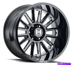 zC[@4{Zbg 20x12GΓIH115vf^[6x135 -44ubN~OzC[Zbgi4j87 20x12 Hostile H115 Predator 6x135 -44 Black Milled Wheels Rims Set(4) 87