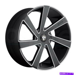 �z�C�[���@4�{�Z�b�g 22x9.5 dub S133 Directa 5x115/5x4.75 15�u���b�N�~�����O�z�C�[�������Z�b�g�i4�j72.56 22x9.5 Dub S133 Directa 5x115/5x4.75 15 Black Milled Wheels Rims Set(4) 72.56�y���s�A���i�z