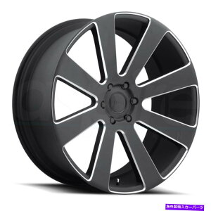 �z�C�[���@4�{�Z�b�g 24x10�_�uS187 8�{�[��6x5.5/6x139.7 20�u���b�N�~�����O�z�C�[�������Z�b�g�i4�j78.1 24x10 Dub S187 8-Ball 6x5.5/6x139.7 20 Black Milled Wheels Rims Set(4) 78.1