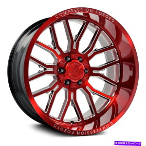 �z�C�[���@4�{�Z�b�g 22x12 ax cf ax6.2 8x6.5/8x165.1 -44�Ԃ����Ӄz�C�[�������Z�b�g�i4�j125.2 22x12 AXE CF AX6.2 8x6.5/8x165.1 -44 Red Milled Wheels Rims Set(4) 125.2�y���s�A���i�z