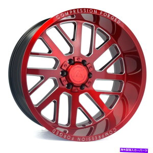 �z�C�[���@4�{�Z�b�g 20x10 ax cf ax2.2 5x5/5x5.5 -19�Ԃ����Ӄz�C�[�������Z�b�g�i4�j87.1 20x10 AXE CF AX2.2 5x5/5x5.5 -19 Red Milled Wheels Rims Set(4) 87.1�y���s�A���i�z