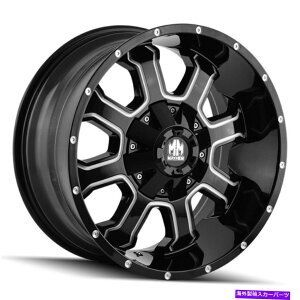 �z�C�[���@4�{�Z�b�g 22x12 Mayhem 8103 Fierce 6x135/6x5.5 -44�u���b�N�~�����O�z�C�[�������Z�b�g�i4�j106 22x12 Mayhem 8103 Fierce 6x135/6x5.5 -44 Black Milled Wheels Rims Set(4) 106�y���s�A���i�z