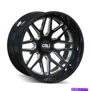 zC[@4{Zbg 20x10JI[h9115Cx[_[5x150 -25ubN~OzC[Zbgi4j110 20x10 Cali Off-Road 9115 Invader 5x150 -25 Black Milled Wheels Rims Set(4) 110