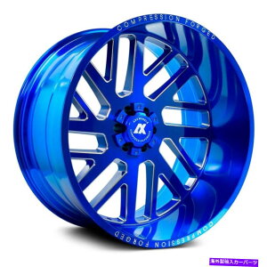 �z�C�[���@4�{�Z�b�g 20x12 ax cf ax2.7 5x5/5x5.5 -44���~���h�z�C�[�������Z�b�g�i4�j87.1 20x12 AXE CF AX2.7 5x5/5x5.5 -44 Blue Milled Wheels Rims Set(4) 87.1�y���s�A���i�z