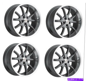 �z�C�[���@4�{�Z�b�g �Z�b�g4 18 ���͋�143�g���N�K�����^���@�B���H�O18x8.5 5x115����10mm Set 4 18 Vision Muscle 143 Torque Gunmetal Machined Lip 18x8.5 5x115 Rims 10mm�y���s�A���i�z