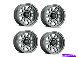 zC[@4{Zbg Zbg4 17 "rWIt[h355}NX2I[o[hTeO[zC[17x9 5x5 20mm Set 4 17" Vision Off-Road 355 Manx 2 Overland Satin Grey Wheels 17x9 5x5 20mm