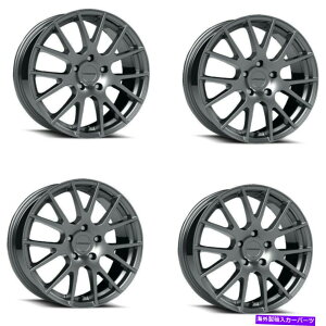ホイール 4本セット セット4 16 "Vision 18 Hellion 16x7 Gunmetal 5x4.5ストリートホイール38mm 5ラグリム Set 4 16" Vision 18 Hellion 16x7 Gunmetal 5x4.5 Street Wheels 38mm 5 Lug Rims