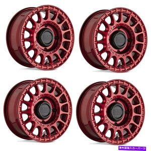 �z�C�[���@4�{�Z�b�g �Z�b�g4 15 "�u���b�N�T�C�T���h�X�g�[��15x7�L�����f�B���b�h4x156�z�C�[��51 6+1mm���� Set 4 15" Black Rhino Sandstorm 15x7 Candy Red 4x156 Wheels 51 6+1mm Rims