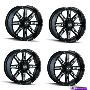 zC[@4{Zbg Zbg4 17 "CI184TeubN/~hX|[NzC[17x9 8x6.5 8x170 rims -12mm Set 4 17" Ion 184 Satin Black/Milled Spokes Wheels 17x9 8x6.5 8x170 Rims -12mm