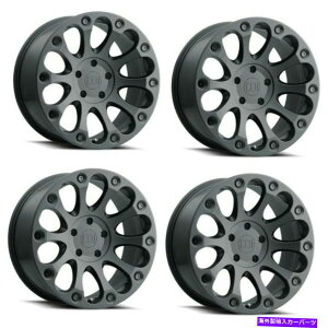 zC[@4{Zbg Zbg4 15 "x8CpNg15x8}bgubN5x5gbNzC[-24mm 5O Set 4 15" Level 8 Impact 15x8 Matte Black 5x5 Truck Wheels -24mm 5 Lug Rims