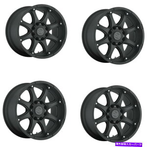 ホイール 4本セット セット4 17 "ブラックサイグラミスマットブラックホイール17x9 6x5.5 12mmトラックSUVリム Set 4 17" Black Rhino Glamis Matte Black Wheels 17x9 6x5.5 12mm Truck SUV Rims
