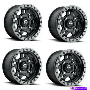 �z�C�[���@4�{�Z�b�g �Z�b�g4 15 �R��UTV D557 ANZA�}�b�g�u���b�N�K�����^�������O15x7 4x137�z�C�[��38mm Set 4 15 Fuel UTV D557 Anza Matte Black Gun Metal Ring 15x7 4X137 Wheels 38mm