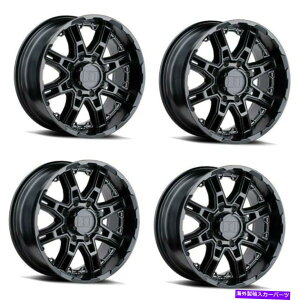 zC[@4{Zbg Zbg4 16 "x8XOVbg16x8.5}bgubN6x135tggbNzC[-10mm Set 4 16" Level 8 Slingshot 16x8.5 Matte Black 6x135 Lifted Truck Wheels -10mm