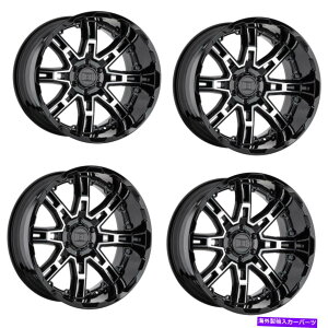 zC[@4{Zbg Zbg4 17 "x8XOVbg17x8.5OXubNW/}VtFCX5x5zC[-10mm Set 4 17" Level 8 Slingshot 17x8.5 Gloss Black w/ Machine Face 5x5 Wheels -10mm