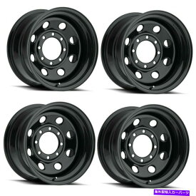 ホイール　4本セット セット4 17 "ビジョンHD 85Hソフト8グロスブラックホイール17x8 5x5（5x127）リム-12mm Set 4 17" Vision HD 85H Soft 8 Gloss Black Wheels 17x8 5x5 (5x127) Rims -12mm