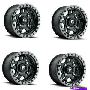 �z�C�[���@4�{�Z�b�g �Z�b�g4 15 �R��UTV D557 ANZA�}�b�g�u���b�N�K�����^�������O�z�C�[��15x7 4x137 13mm Set 4 15 Fuel UTV D557 Anza Matte Black Gunmetal Ring Wheels 15x7 4x137 13mm