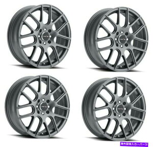�z�C�[���@4�{�Z�b�g �Z�b�g4 16 "�r�W�����X�g���[�g426H�N���X�K�����^���z�C�[��16x7 5x105����38mm Set 4 16" Vision Street 426H Cross Gunmetal Wheels 16x7 5x105 Rims 38mm