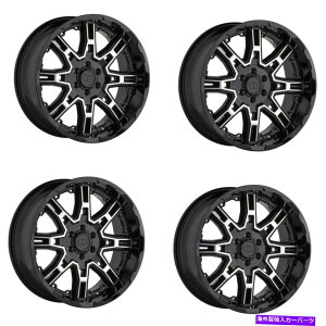 zC[@4{Zbg Zbg4 16 "x8XOVbgubNw/@BH16x8.5 6x5.5zC[10mm Set 4 16" Level 8 Slingshot Black w/ Machined Face 16x8.5 6x5.5 Wheels 10mm Rim