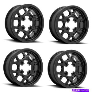 zC[@4{Zbg Zbg4 14 "KMC PowerSports KS1342TeubN14x7 4x137zC[10mm Set 4 14" KMC Powersports KS134 ADDICT 2 Satin Black 14x7 4X137 Wheels 10mm Rim