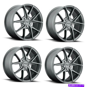 ホイール 4本セット セット4 17 "ニッチM116ミサノ17x8マットガンメタル5x4.5ホイール40mmリム Set 4 17" Niche M116 Misano 17x8 Matte Gun Metal 5X4.5 Wheels 40mm Rims
