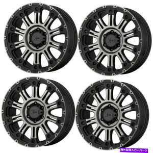 �z�C�[���@4�{�Z�b�g �Z�b�g4 17 XD XD829 HOSS II 17x9�u���b�N�@�B���H�D�F6x5.5�z�C�[��-12mm���t�g Set 4 17 XD XD829 Hoss II 17x9 Black Machined Gray 6X5.5 Wheels -12mm Lifted�y���s�A���i�z