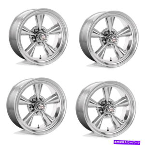 ホイール 4本セット セット4 17 "アメリカンレーシングヴィンテージVN109 TT Oポリッシュ17x8 5x4.5ホイール0mmリム Set 4 17" American Racing Vintage VN109 TT O Polished 17x8 5X4.5 Wheels 0mm Rim