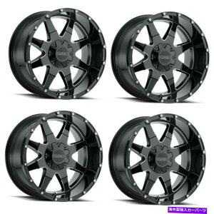 zC[@4{Zbg Zbg4 18 "G-FX TR-12OXubN~OzC[18x9 5x4.5/5x5 12mmgbN Set 4 18" G-FX TR-12 Gloss Black Milled Wheels 18x9 5x4.5/5x5 12mm Truck Rims