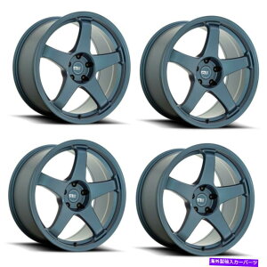 ホイール 4本セット セット4 19 "Motegi MR151 CS5サテンメタリックブルー19x9.5 5x4.5ホイール40mmリム Set 4 19" Motegi MR151 CS5 Satin Metallic Blue 19x9.5 5X4.5 Wheels 40mm Rim