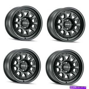 ホイール 4本セット セット4 17 "メイヘムボイジャーマットブラックホイール17x8.5 6x5.5トラックSUVリム18mm Set 4 17" Mayhem Voyager Matte Black Wheels 17x8.5 6x5.5 Truck SUV Rims 18mm