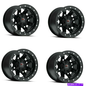 �z�C�[���@4�{�Z�b�g �Z�b�g4 12 Vision ATV 550 FIFE -FIFTY MATTE�u���b�N�z�C�[��12x8 4x110����-10.2mm Set 4 12 Vision ATV 550 Five-Fifty Matte Black Wheels 12x8 4x110 Rims -10.2mm�y���s�A���i�z