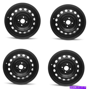 �z�C�[���@4�{�Z�b�g �Z�b�g4 15 ���������p�z�C�[���t�B�b�g06-12�g���^�����X15x5.5 4x100 +45mm Set 4 15 Black Replacement Wheel Fits 06-12 Toyota Yaris 15x5.5 4x100 +45mm�y���s�A���i�z