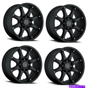 �z�C�[���@4�{�Z�b�g �Z�b�g4 17 �u���b�N�T�C�O���~�X�}�b�g�u���b�N�z�C�[��17x9 6x135 12mm 6���O�g���b�N���� Set 4 17 Black Rhino Glamis Matte Black Wheels 17x9 6x135 12mm 6 Lug Truck Rims