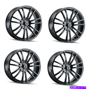 �z�C�[���@4�{�Z�b�g �Z�b�g4 18 Kraze�X�y�N�g���O���X�u���b�N�z�C�[��18x8 5x112/5x120����40mm Set 4 18 Kraze Spectra Gloss Black Wheels 18x8 5x112/5x120 Rims 40mm�y���s�A���i�z