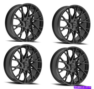 �z�C�[���@4�{�Z�b�g �Z�b�g4 18 Motiv 430b Maestro 18x8 5x4.5/120�O���X�u���b�N�z�C�[��40mm���� Set 4 18 Motiv 430B Maestro 18X8 5x4.5/120 Gloss Black Wheels 40mm Rims�y���s�A���i�z