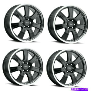 �z�C�[���@4�{�Z�b�g �Z�b�g4 18 "VOXX�g���m�u���b�N�~���[�@�B���H�O18x8.5 6x132/6x5.5 39mm�g���b�N/SUV Set 4 18" Voxx Turin Black Mirror Machined Lip 18x8.5 6x132/6x5.5 39mm Truck/SUV