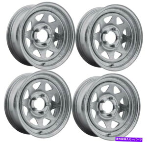 zC[@4{Zbg Zbg4 15 "y[T[28GA߂15x6 5x4.5߂zC[0mm Set 4 15" Pacer 28GA Galvanized Spoke 15X6 5x4.5 Galvanized Wheels 0mm Rims