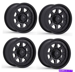 zC[@4{Zbg Zbg4 17 "y[T[166SBiCgz[N17x8.5 8x6.5TeubNzC[15mm Set 4 17" Pacer 166SB Nighthawk 17X8.5 8x6.5 Satin Black Wheels 15mm Rims