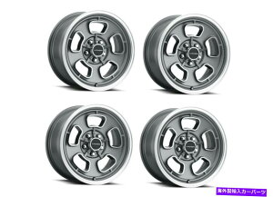 zC[@4{Zbg Zbg4 15 "rWؓ148VtgO[@BH/bvzC[15x8 5x4.5 -19mm Set 4 15" Vision Muscle 148 Shift Grey Machined Face/Lip Wheels 15x8 5x4.5 -19mm