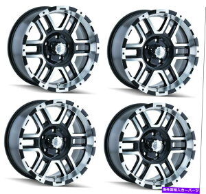 �z�C�[���@4�{�Z�b�g �Z�b�g4 17 �C�I��179�u���b�N/�@�B���H�z�C�[��17x9 5x135�g���b�N5���O����0mm Set 4 17 Ion 179 Black/Machined Wheels 17x9 5x135 Truck 5 Lug Rims 0mm